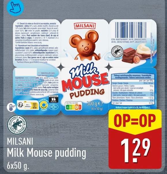 Milk Mouse pudding