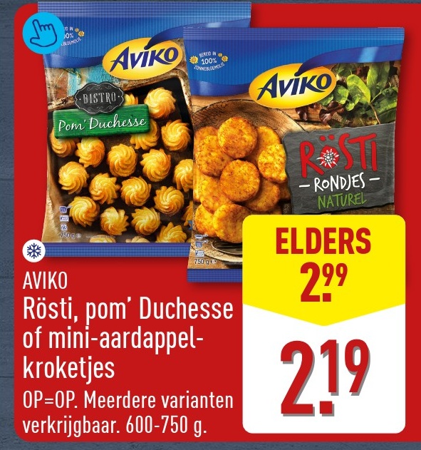 Rösti, pom' Duchesse of mini-aardappel-kroketjes