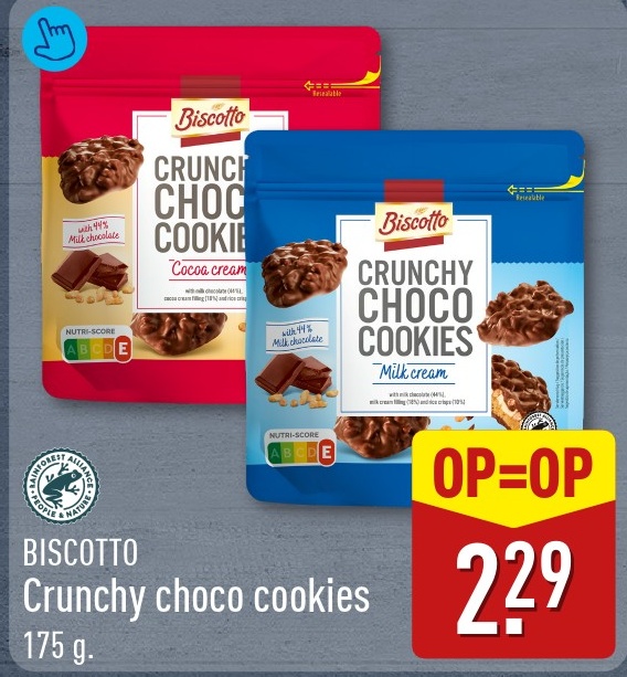 Crunchy choco cookies