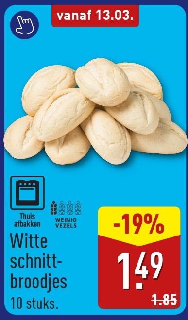 Witte schnitt-broodjes