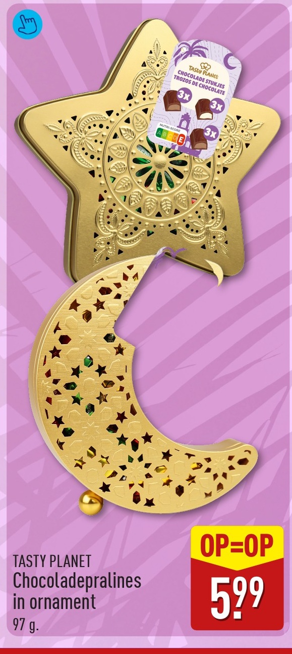 Chocoladepralines in ornament