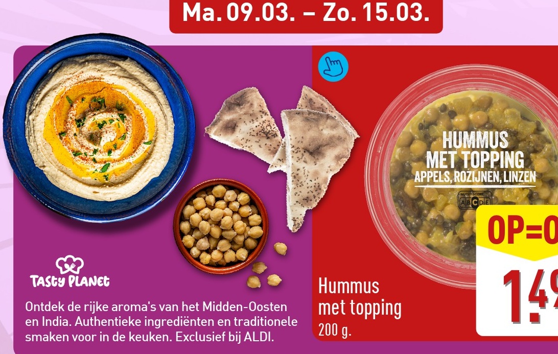 Hummus met topping