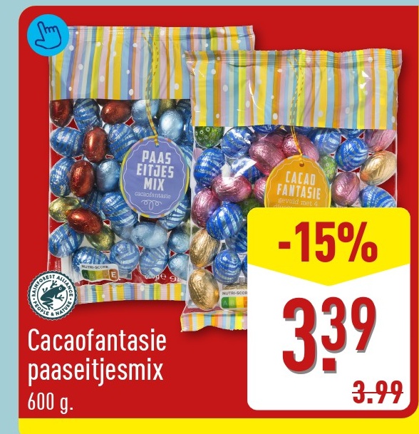 Cacaofantasie paaseitjesmix