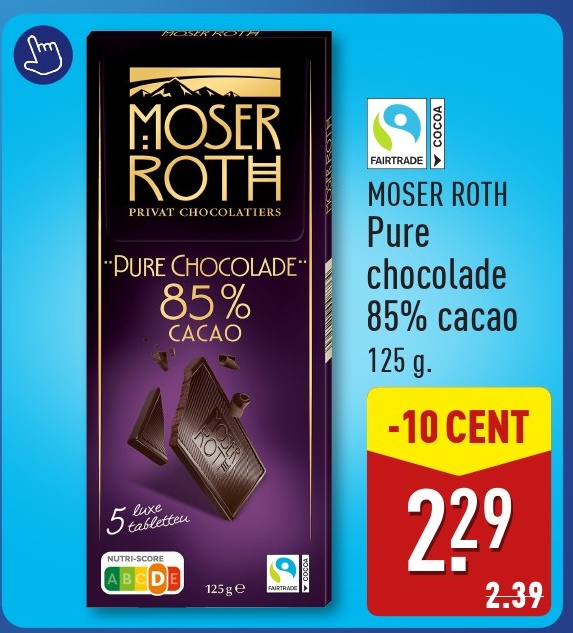 MOSER ROTH Pure Chocolate 85% cacao