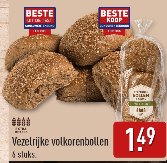 Vezelrijke volkorenbollen