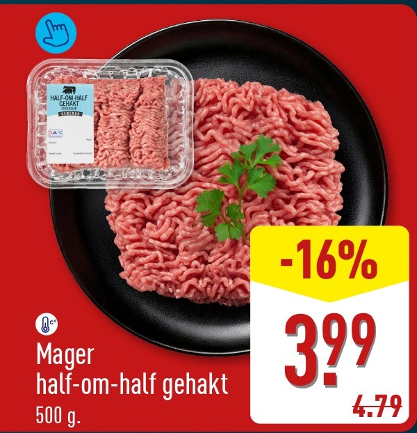 Mager half-om-half gehakt