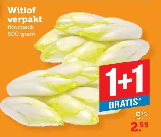 Witlof verpakt