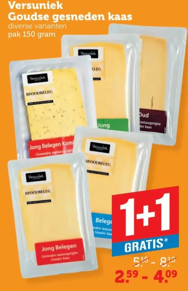 Versuniekaas Goudse gesneden kaas