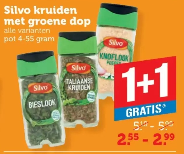 Silvo kruiden met groene dop