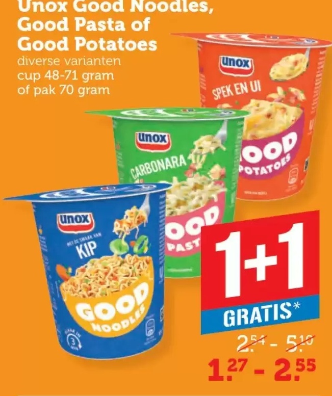Unox Good Noodles, Good Pasta of Good Potatoes
