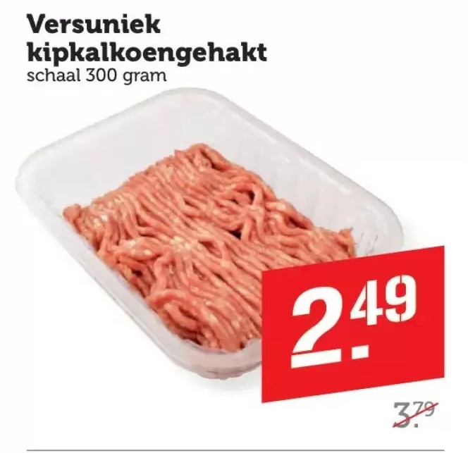 Versuniek kipkalkoengehakt