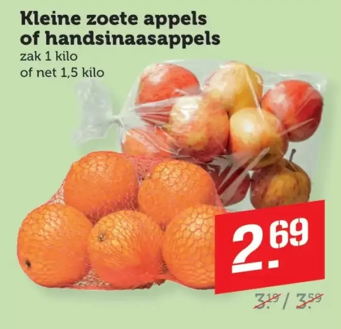 Kleine zoete appels of handsinaasappels