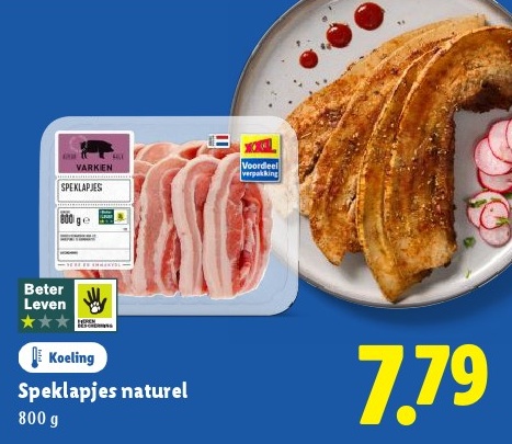 Speklapjes naturel