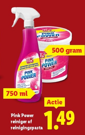 Pink Power reiniger of reinigingspasta