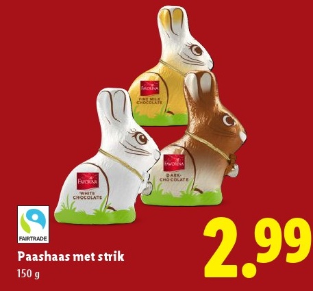 Paashaas met strik