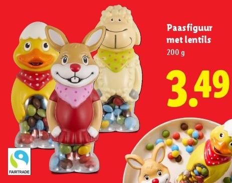 Paasfiguur met lentils