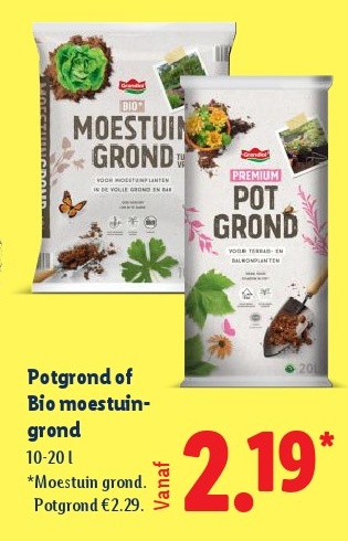 Potgrond of Bio moestuin-grond