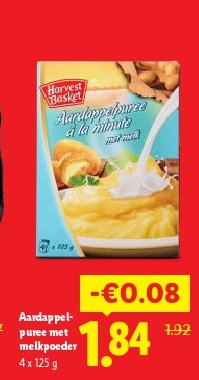 Aandappel-puree met melkpoeder