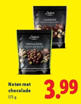 Noten met chocolade