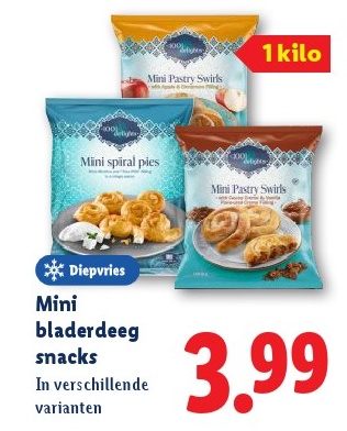 Mini bladerdeeg snacks