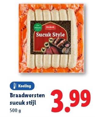 Braadworsten sucuk stijl