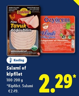 Salami of kipfilet