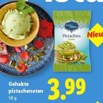 Gehackte pistachenoten
