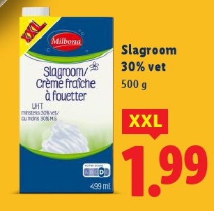 Slagroom 30% vet