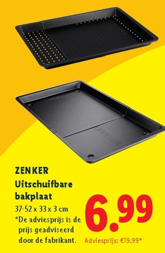 ZENKER Uitschuifbare bakplaat