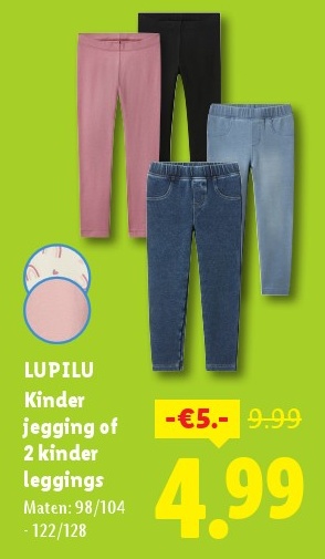 Kinder jegging of 2 kinder leggings