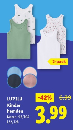 LUPILU Kinder hemden 2-pack