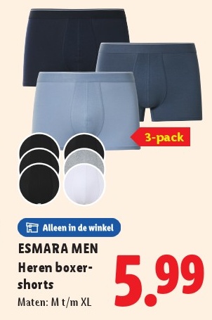 ESMARA MEN Heren boxershorts