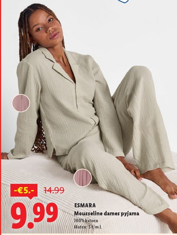 ESMARA Mousseline dames pyjama