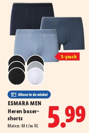 ESMARA MEN Heren boxershorts