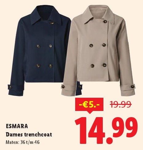 ESMARA Dames trenchcoat