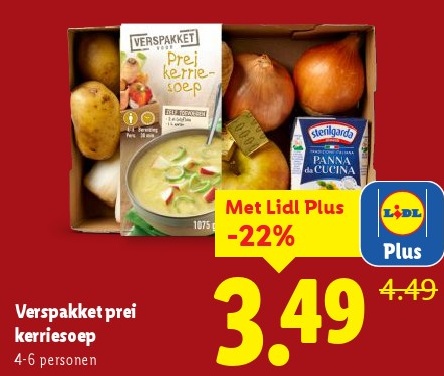 Verspakket prei kerriesoep