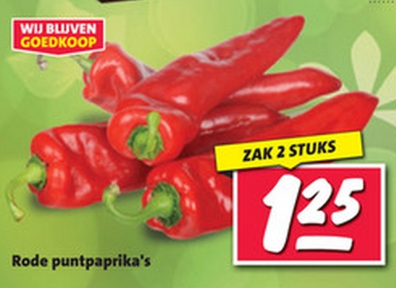 Rode puntpaprika's