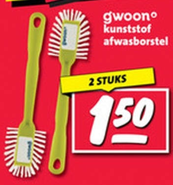 gwoon kunststof afwasborstel