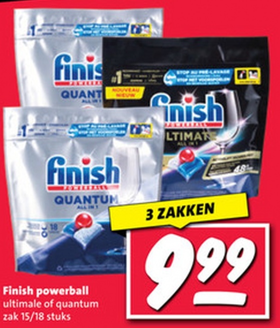 Finish powerball ultimate of quantum zak 15/18 stuks