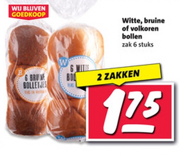 Witte, bruine of volkoren bollen