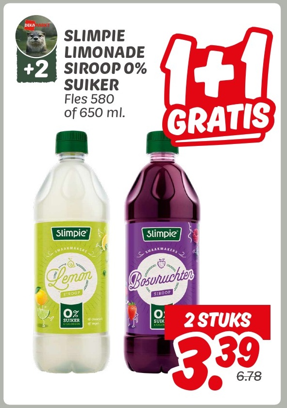SLIMPIE LIMONADE SIROOP 0% SUIKER