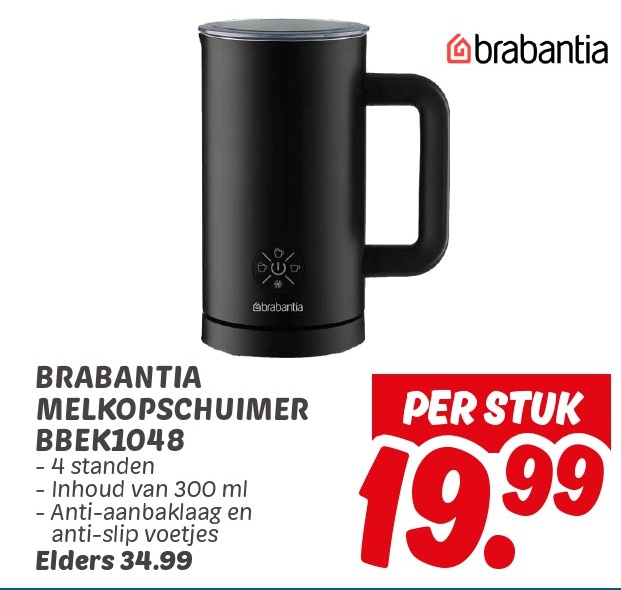 Brabantia Melkopschuimer BBEK1048