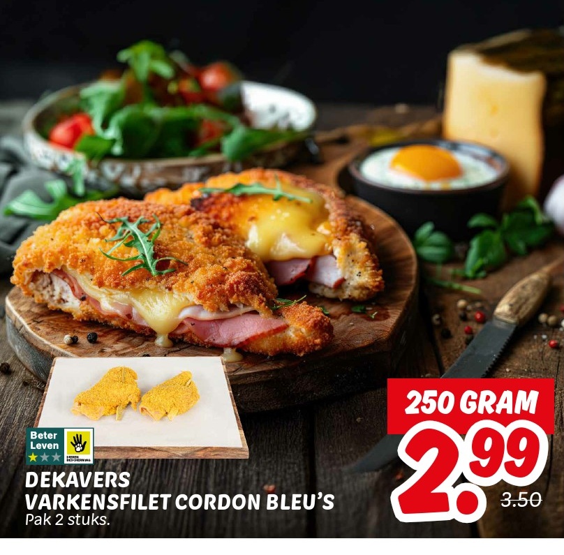 DEKAVERS VARKENSFILET CORDON BLEU'S