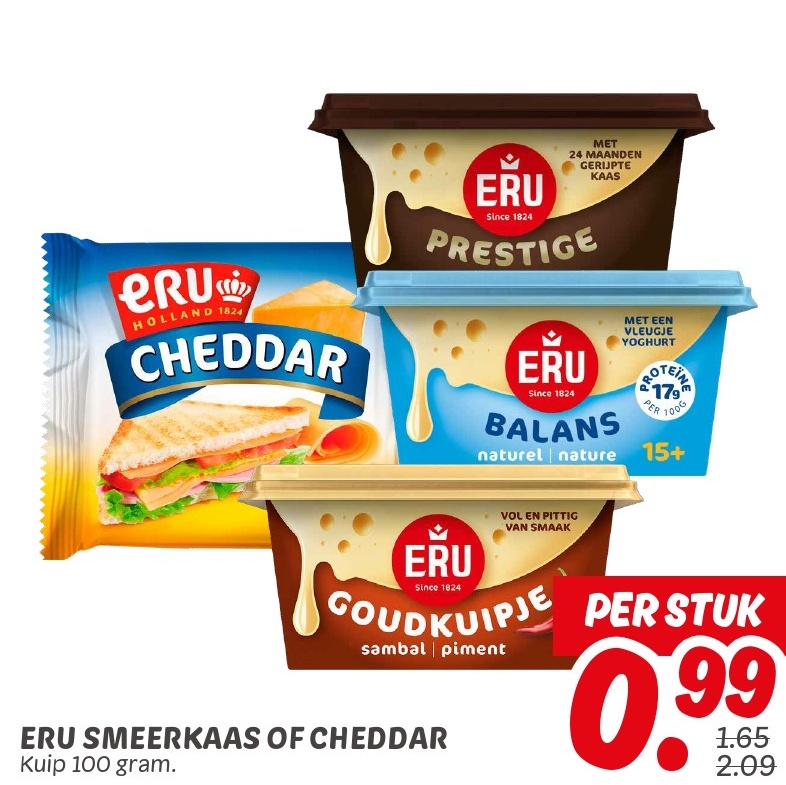 ERU SMEERKAAS OF CHEDDAR