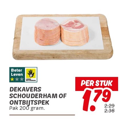 DEKAVERS SCHOUDERHAM OF ONTBIJTSPEK