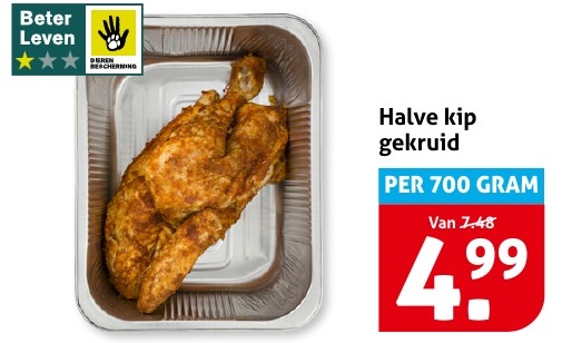 Halve kip gekruid