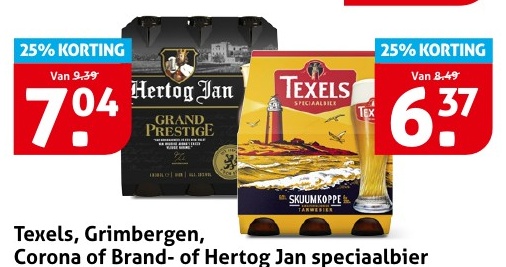Texels, Grimbergen, Corona of Brand- of Hertog Jan speciaalbier