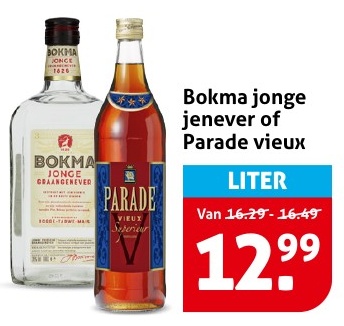 Bokma jonge jenever of Parade vieux