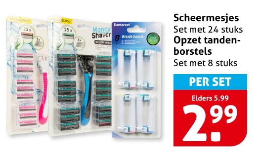 Scheermesjes Set met 24 stuks