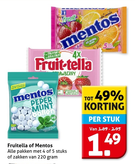 Fruitella of Mentos